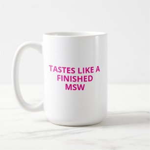 Caneca De Café Presente fofo de formatura MSW, Mestres em Serviço
