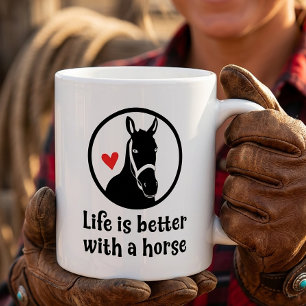 Caneca De Café Presente Fofo para Amante de Cavalos, Cowgirl Ocid