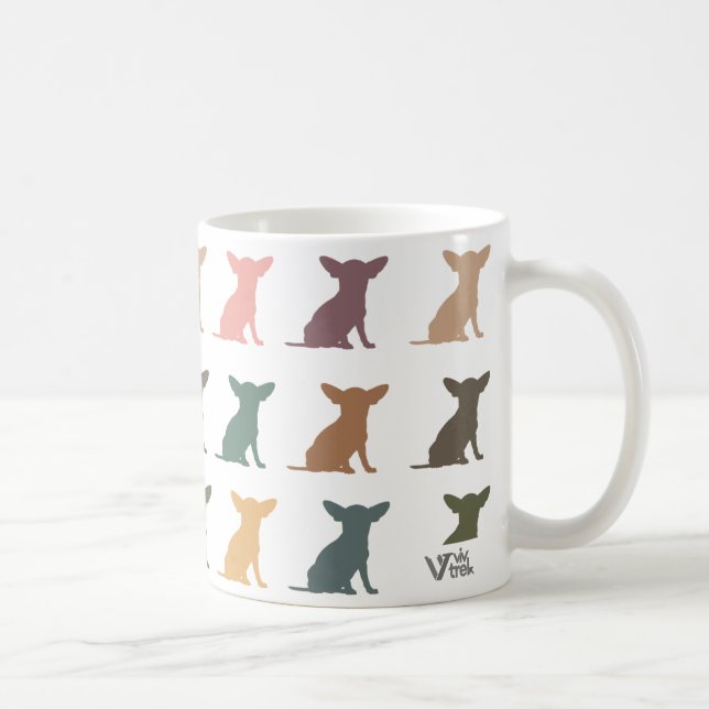 Caneca De Café Presente Gráfico de Bebidas para Amantes de Cães C (Direita)