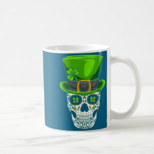 Caneca De Café Presente Irlanda Trevo Mexicano Crânio Irlandês St