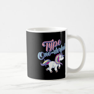 Caneca De Café Presente Legal de Diabético Unicorn Tipo Um Maravi