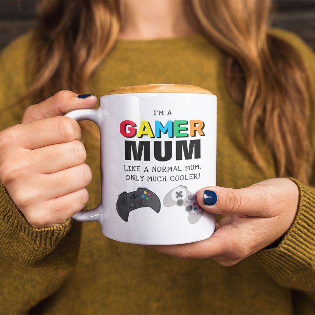 Caneca De Café Presente Legal 'Mãe Gamer' Divertido (Criador carregado)