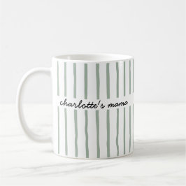 Caneca De Café Presente Listrado Personalizado da Mamãe com o Nom
