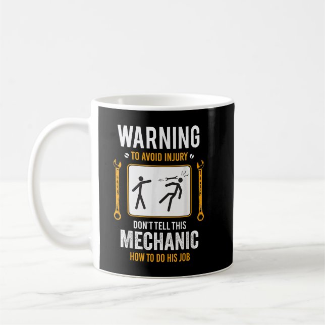 Caneca De Café Presente Mecânico Automático Engraçado para Homens (Esquerda)