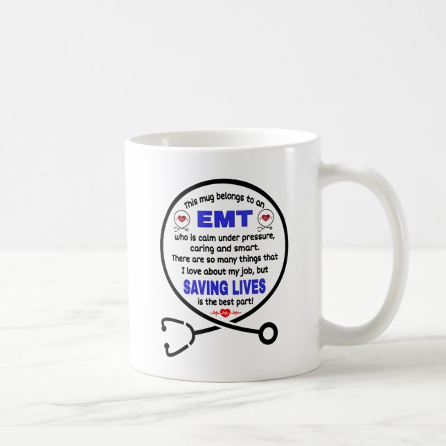 Caneca De Café  Presente médico de emergência. Presente EMT (Direita)