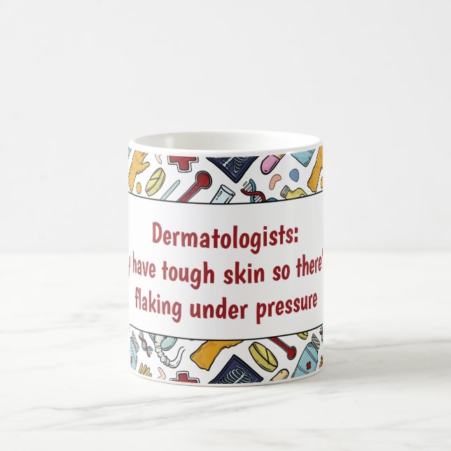 Caneca De Café Presente médico dermatologista de trocadilho médic (Centro)