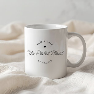 Caneca De Café Presente Minimalista Casamento Recém-Casados O Cas