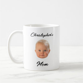Caneca De Café Presente Moderno Minimalista para Mãe com Rosto de