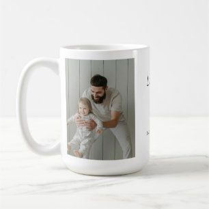 Caneca De Café Presente no Dia do Pai Fotográfico com Nomes de Cr