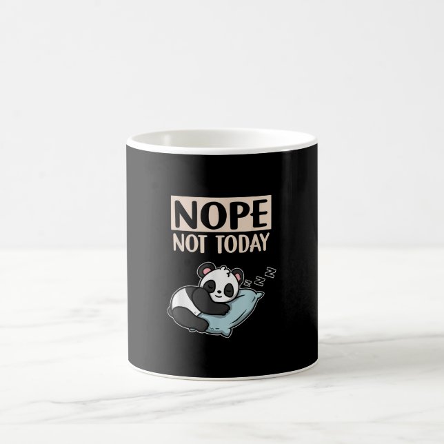 Caneca De Café Presente Panda Engraçado Não Hoje Não Panda (Centro)