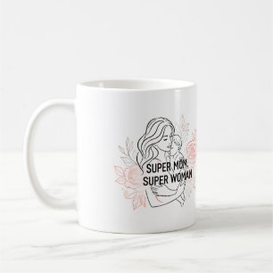 Caneca De Café Presente para a mãe Design da mãe com o bebê