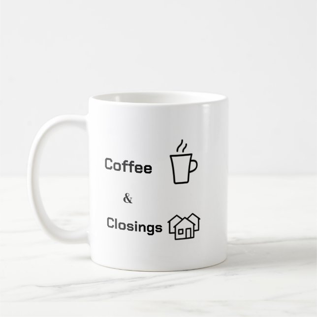 Caneca De Café Presente para Agentes Imobiliários _ Presente Real (Esquerda)