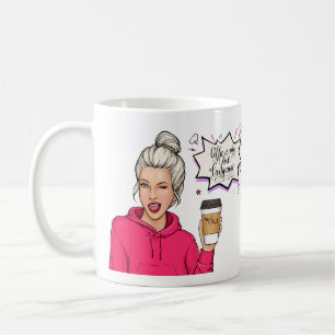 Caneca De Café Presente para Amante de Café Menina Fofa