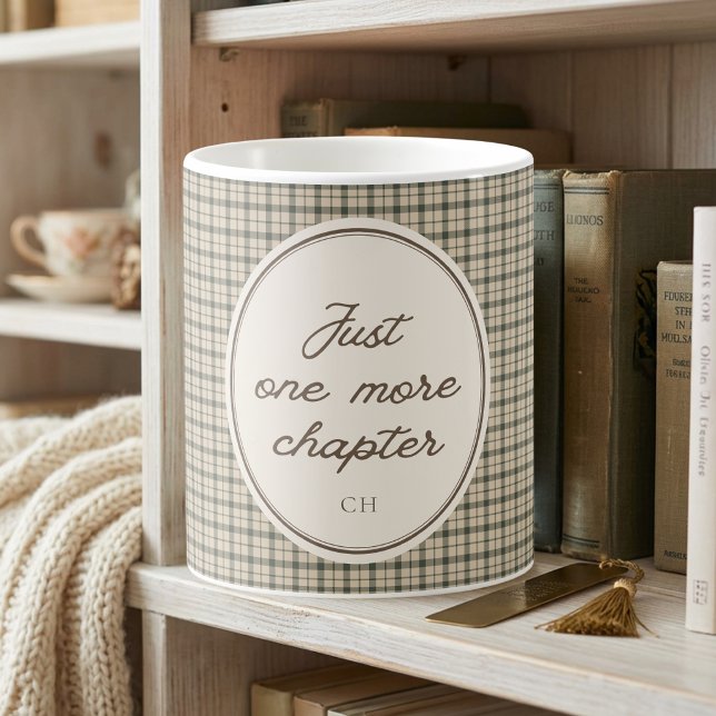 Caneca De Café Presente para Amante de Livros Só Mais Um Capítulo (Criador carregado)