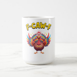Caneca De Café Presente para Amante de Meme de Peru F-Caw-F Engra