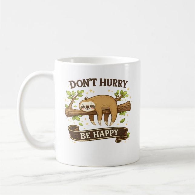 Caneca de Café Presente para Amante de Preguiça En (Esquerda)