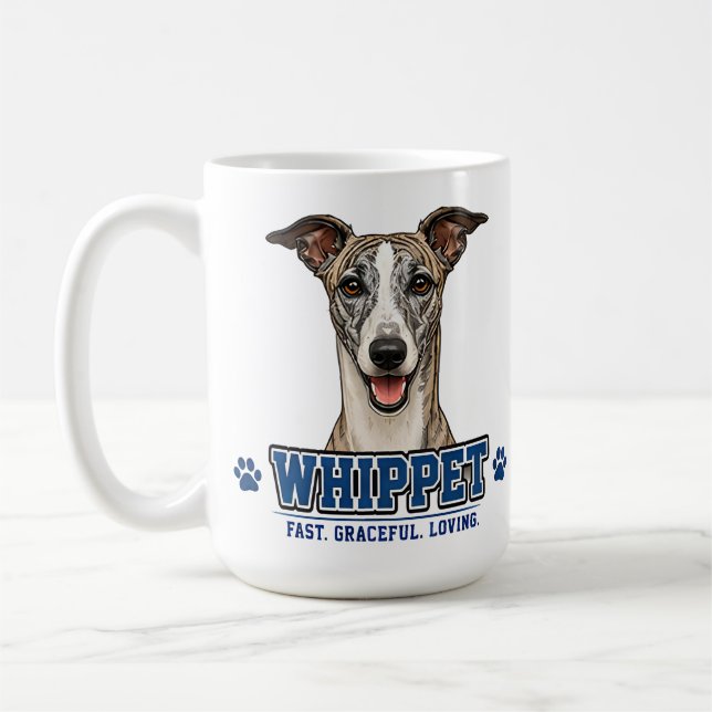 Caneca De Café 🐾 Presente para Amante de Whippet🐾 (Esquerda)