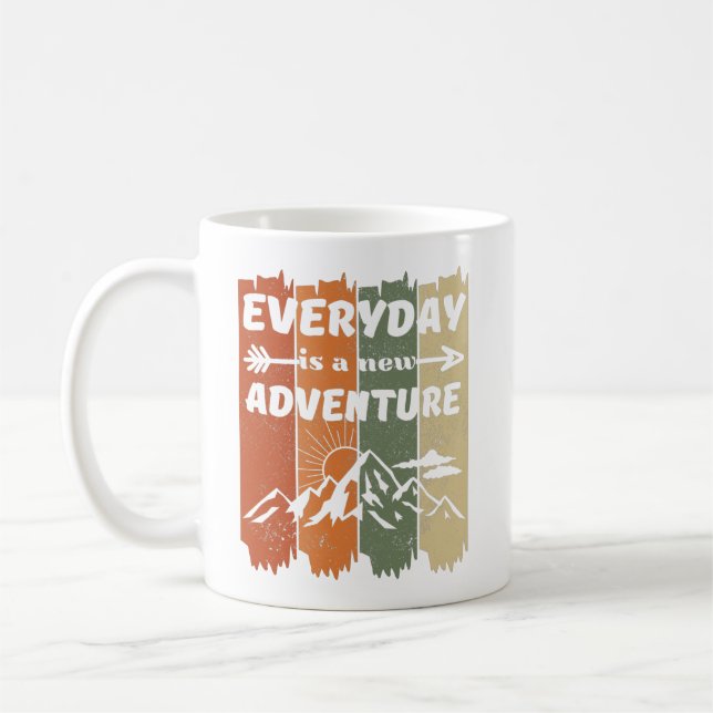 Caneca De Café Presente para amantes de caminhadas de nova aventu (Esquerda)
