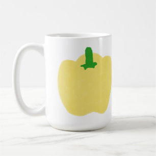 Caneca De Café Presente para Amantes de Pimentão Amarelo Vegetari