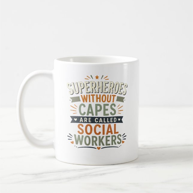 Caneca De Café Presente para Assistente Social para Escola LCSW (Esquerda)