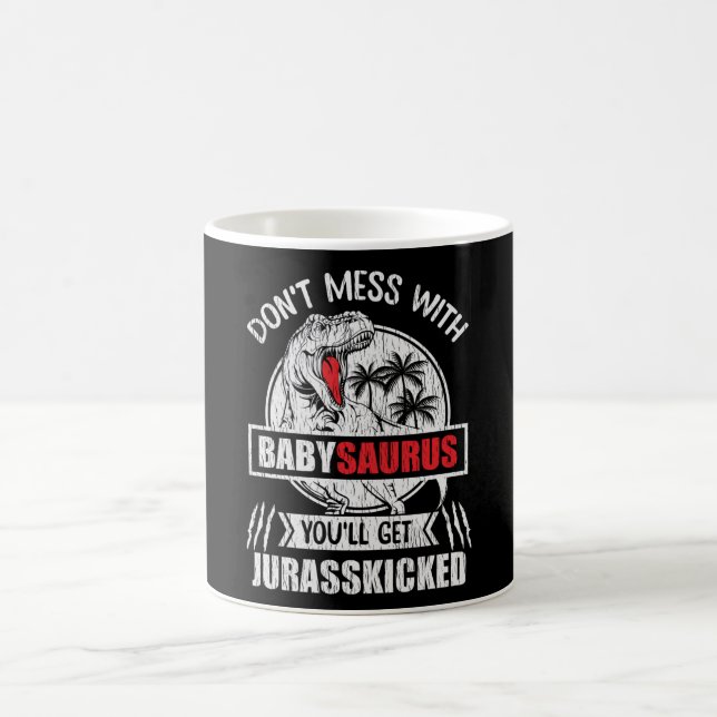 Caneca De Café Presente para Bebês e Crianças - BabySaurus Dinoss (Centro)