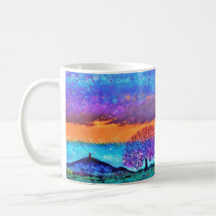 Caneca De Café Presente para casa Glastonbury Tor and Tree of Lif