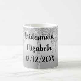 Caneca De Café Presente para Dama de Honra com Efeito de Brilho P