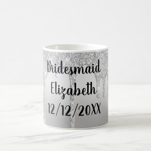 Caneca De Café Presente para Dama de Honra com Efeito de Brilho P (Centro)