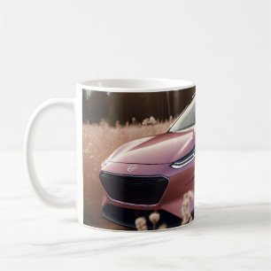 Caneca De Café Presente para esposa de carro EV cor-de-rosa em ca