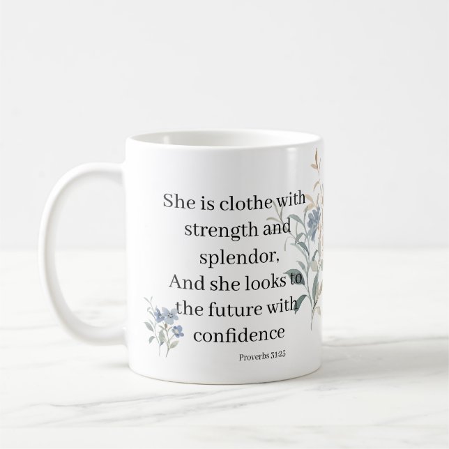 Caneca De Café Presente para esposa idosa JW Proverbs Personaliza (Esquerda)
