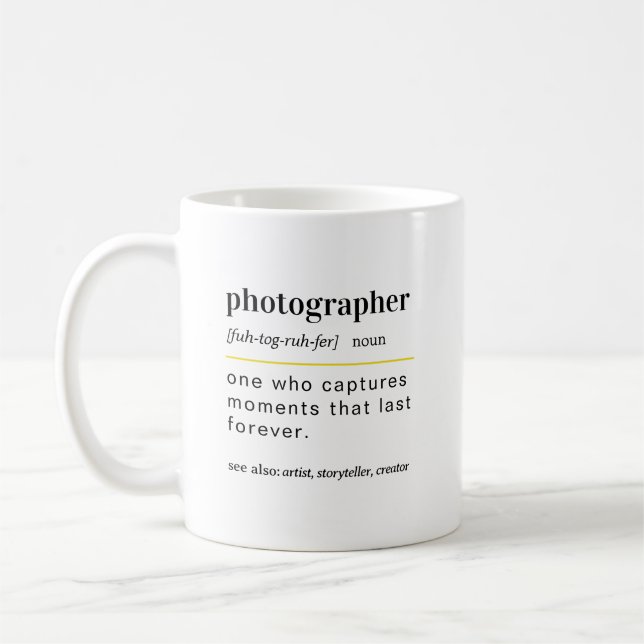 Caneca de café presente para fotógrafo engraçado (Esquerda)