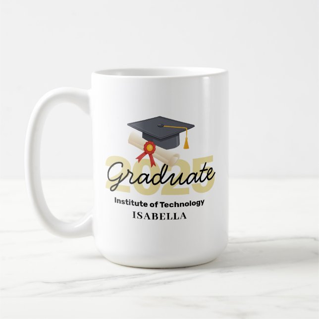 Caneca De Café Presente para graduação personalizada - Classe de  (Esquerda)