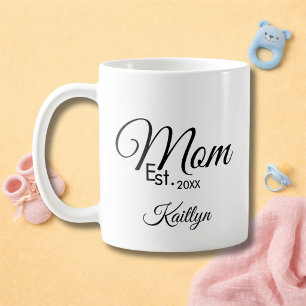 Caneca De Café Presente para Mãe Recém-Constituída Estabelecida e