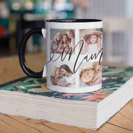 Caneca De Café Presente para mamãe | Colagem de Fotografias de Ne