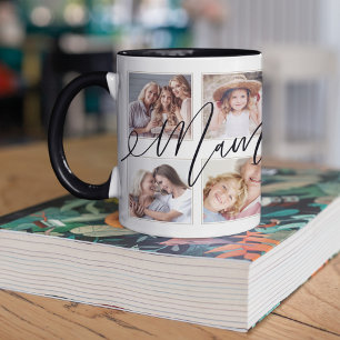 Caneca De Café Presente para mamãe   Colagem de Fotografias de Ne