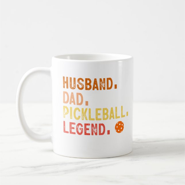 Caneca De Café Presente para Marido Pai Lendário de Pickelball (Esquerda)