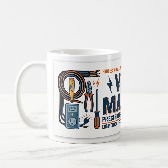 Caneca De Café Presente para Mestres Eletricistas Volt (Esquerda)