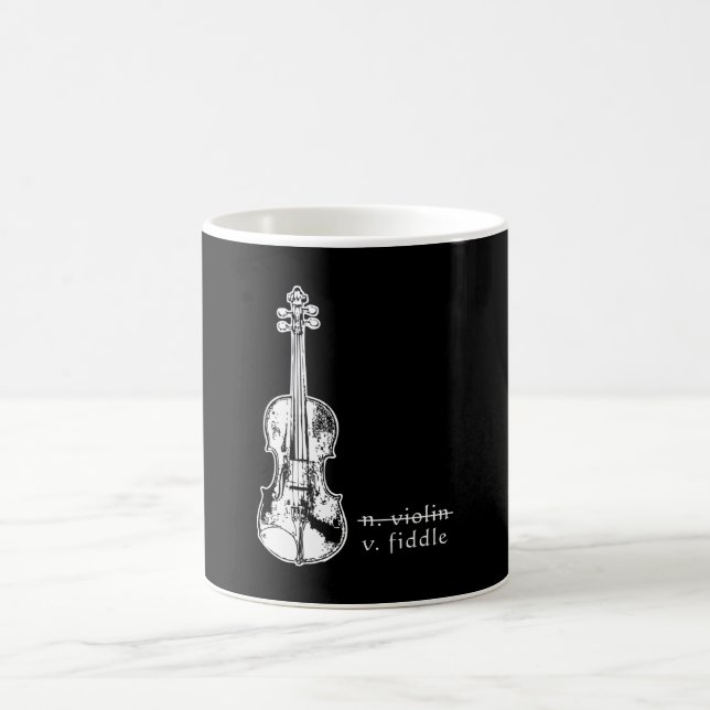 Caneca De Café Presente para música country não violino violino B (Centro)