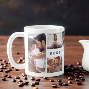Caneca De Café Presente Para O Melhor Marinho De Colagem De Fotos