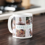 Caneca De Café Presente Para O Melhor Pai Da Família De Fotos Aqu<br><div class="desc">Mostre seu pai incrível como ele é maravilhoso e amado com nossa caneca de colagem personalizada de 8 fotos do "Melhor Pai Nunca". O design apresenta "Melhor Pai Nunca" em um design de tipografia na moda aqua e personalizado com 8 fotos especiais da sua família. presente de excelente para dia...</div>