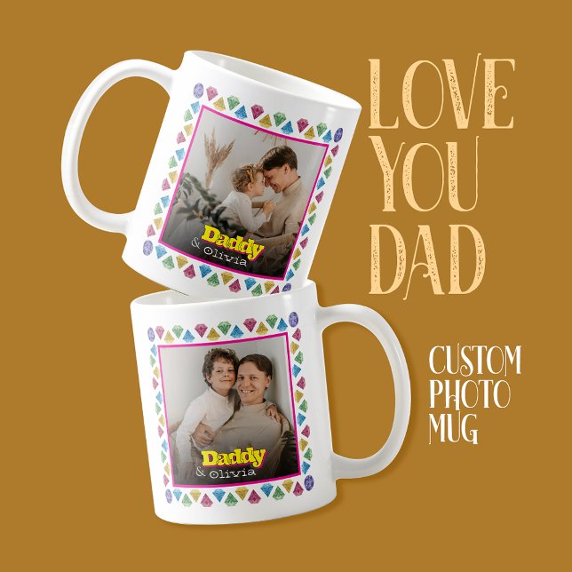 Caneca De Café Presente para o Pai - Personalizar o Kid de Manute (Zazzle Gift for Dad – Custom Photo Keepsake Kid Coffee Mug Birthday Anniversary Father's Day Gifts)