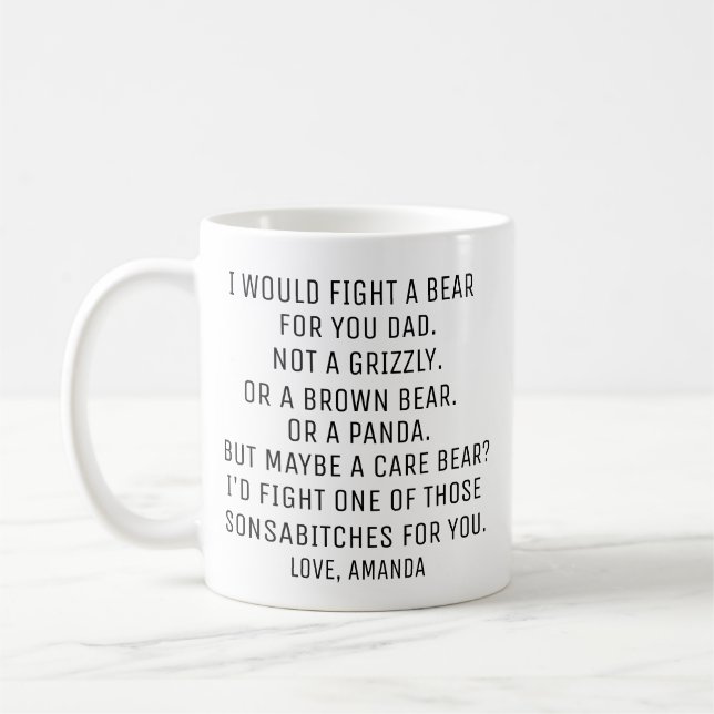 Caneca De Café Presente para o Papai, presente personalizado engr (Esquerda)