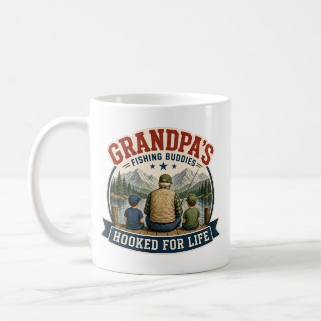 Caneca De Café Presente para o Vô Pescando (Esquerda)