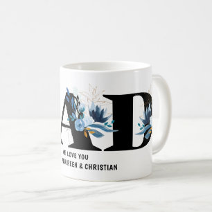 Caneca De Café Presente para Pai com Nomes de Filhos