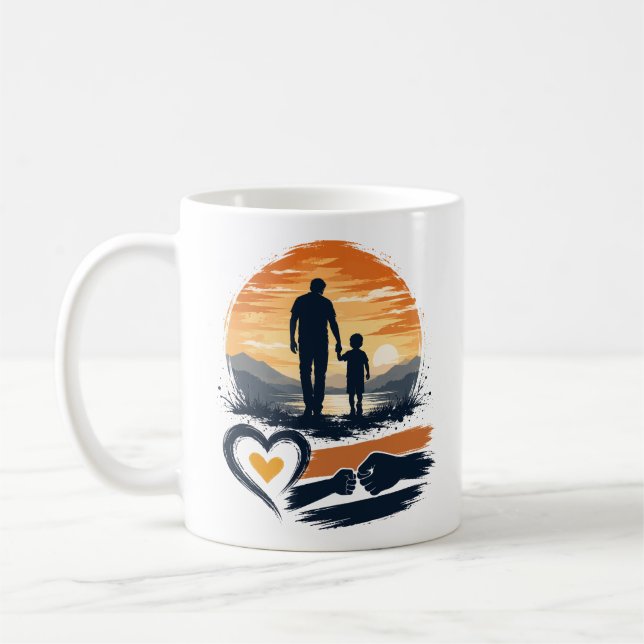 Caneca De Café Presente para Pai e Filho (Esquerda)
