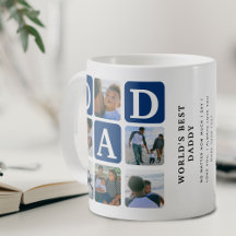 Caneca de Café Presente para PAPAI com Grade de Mú