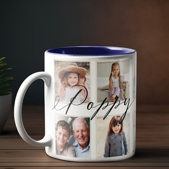 Caneca De Café Presente para Poppy | Colagem de Fotografias de Ne (Criador carregado)
