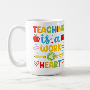 Caneca De Café Presente para professor O Ensino É Um Trabalho Do