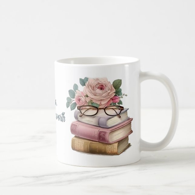 Caneca De Café Presente para professores de livros bonito (Direita)