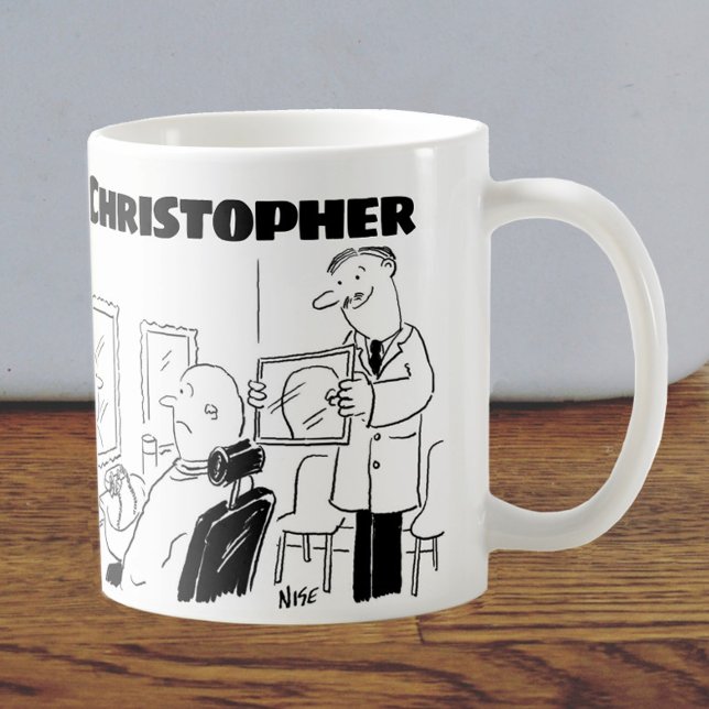 Caneca De Café Presente para um Barbeiro ou Cabeleireiro com Nome (Criador carregado)